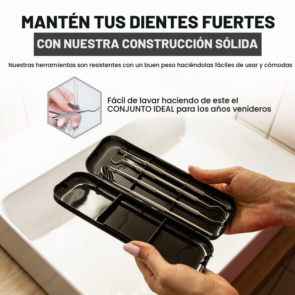 Kit de higiene dental: set de remoción de placa y sarro - raspador...