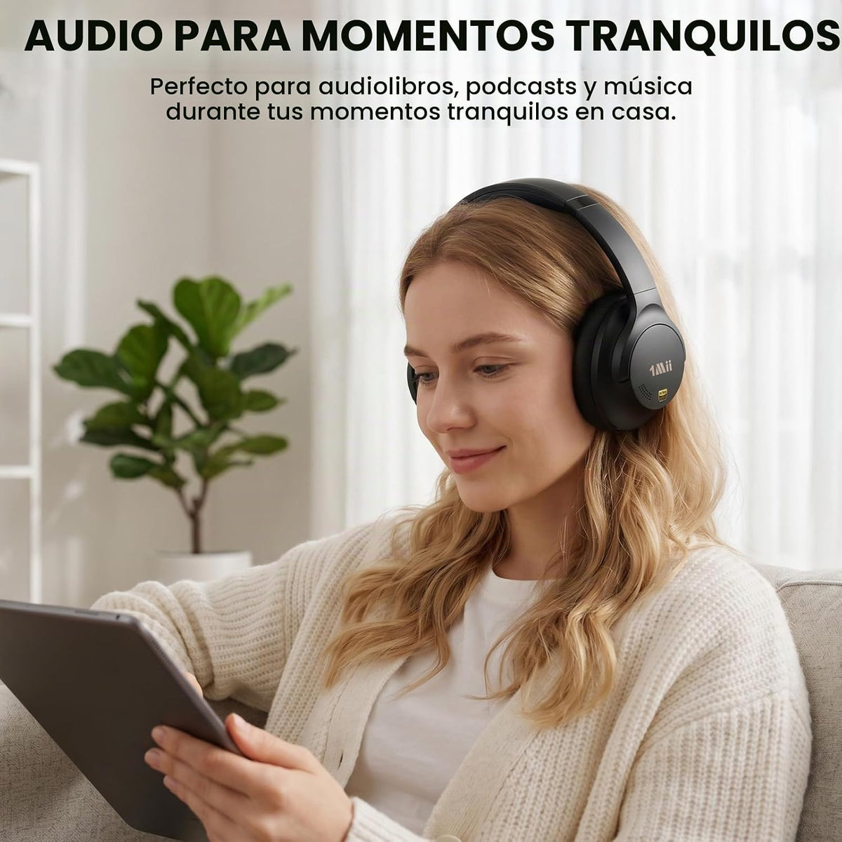 1Mii Y8+ - Auriculares con cancelación de ruido para juegos, avión...