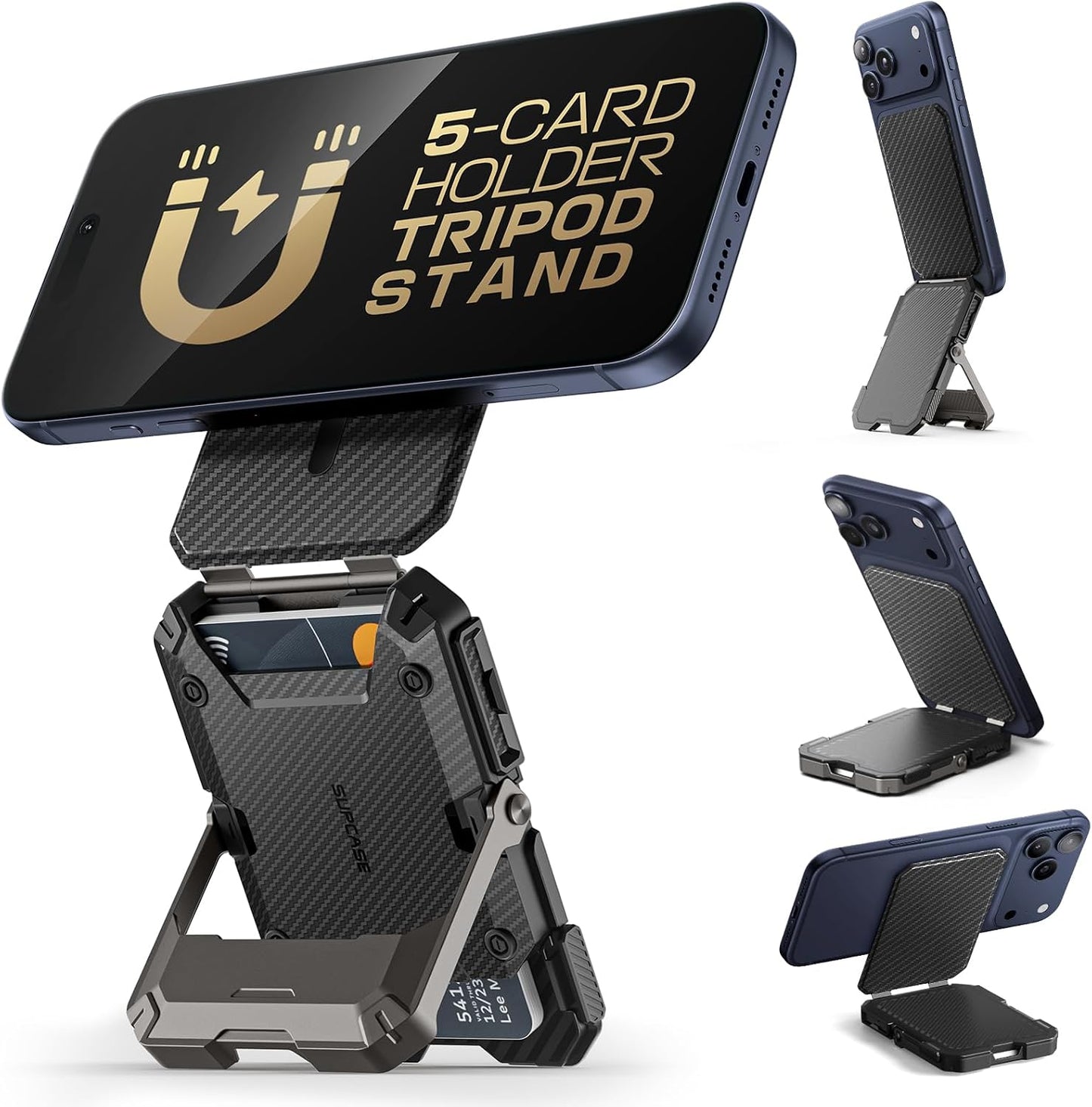 SUPCASE Cartera MagSafe con soporte, cartera magnética para hombres...