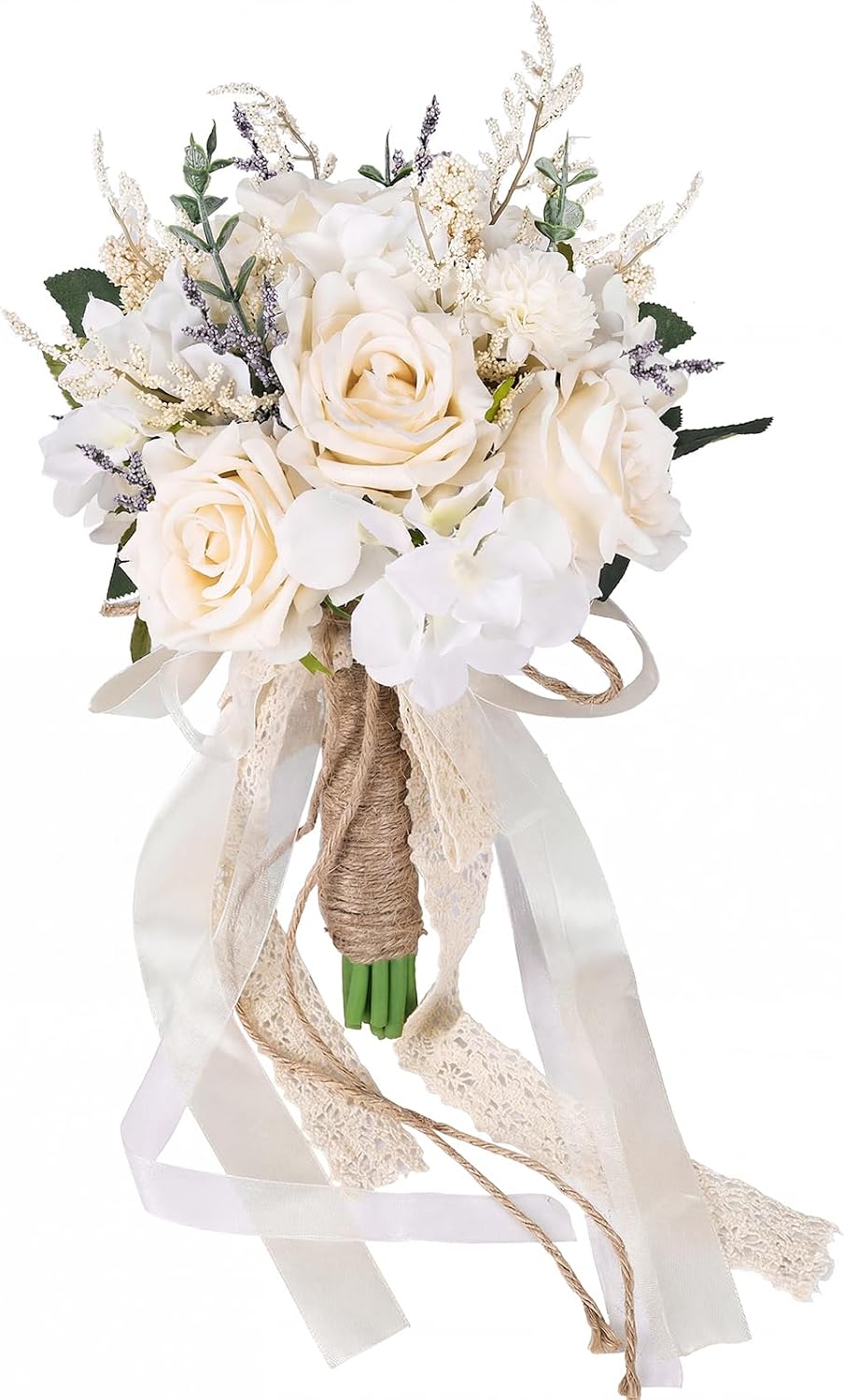 CEWOR Ramos de boda para novia, dama de honor, rosas artificiales c...