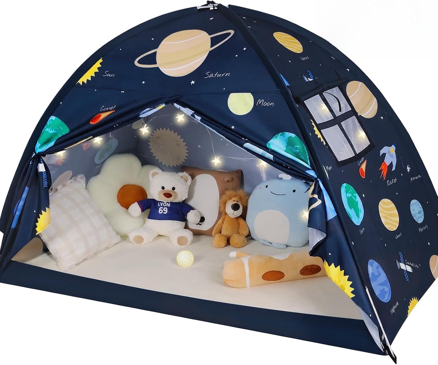 PIIKAGO Tienda de campaña de cama doble para niños, dosel de cama d...