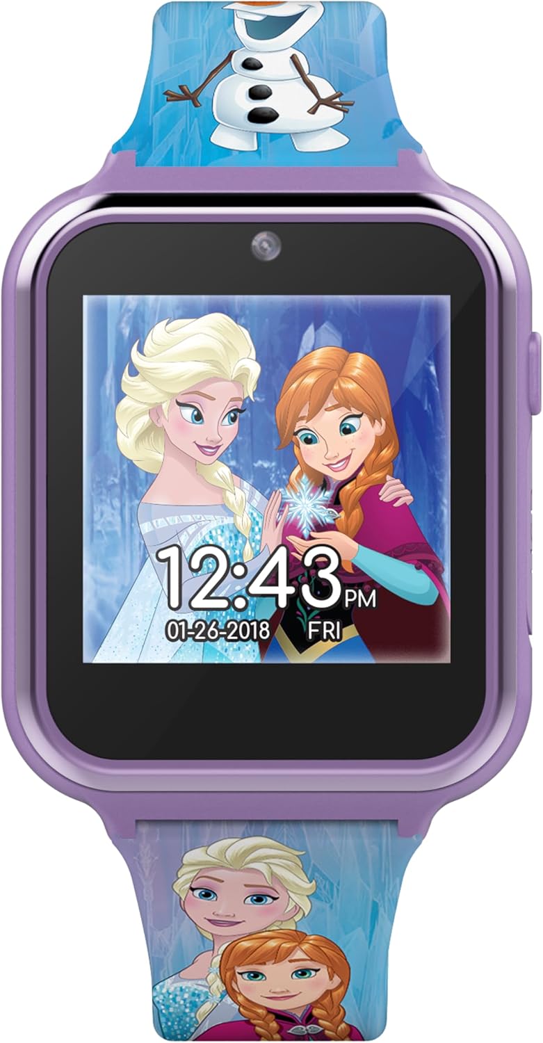 Accutime Reloj inteligente Disney Frozen para niños con cámara para...