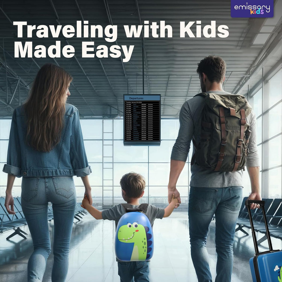 emissary Juego de equipaje infantil para niños, equipaje de mano rí...