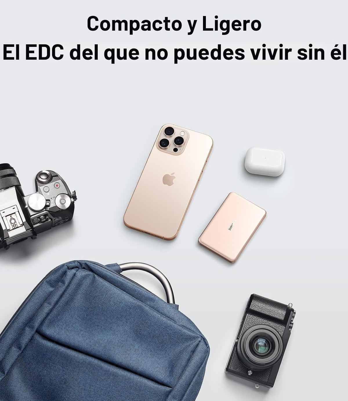 TORRAS MiniMag Power Bank, cargador portátil inalámbrico magnético...