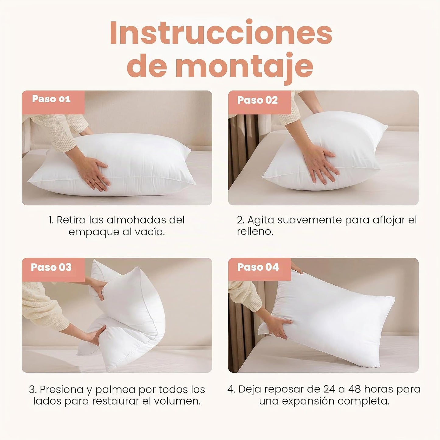 Utopia Bedding - Relleno de almohadas decorativas (paquete de 2, co...