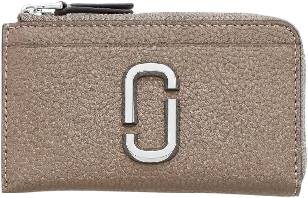 Marc Jacobs Cartera mediana de piel con cremallera superior (cemento)