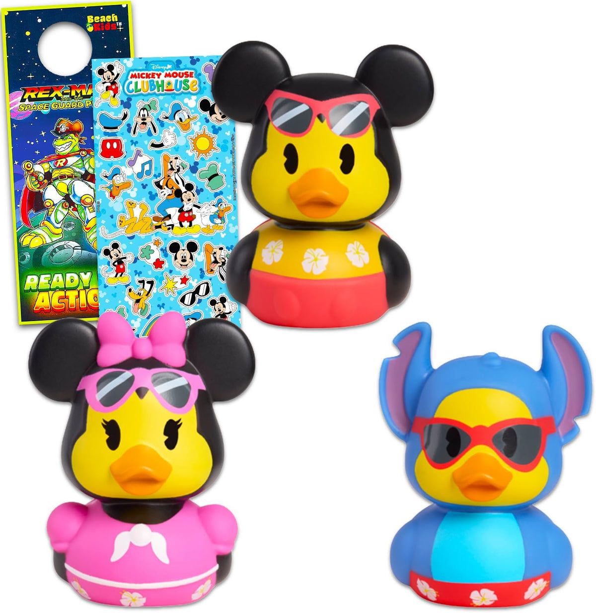 Disney Duckalooz - Paquete con 3 patos de goma Duckalooz con Mickey...