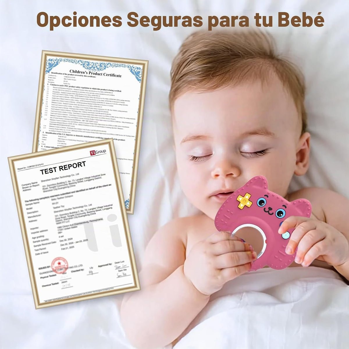 Juguetes de dentición para bebé, juguete sensorial para masticar pa...