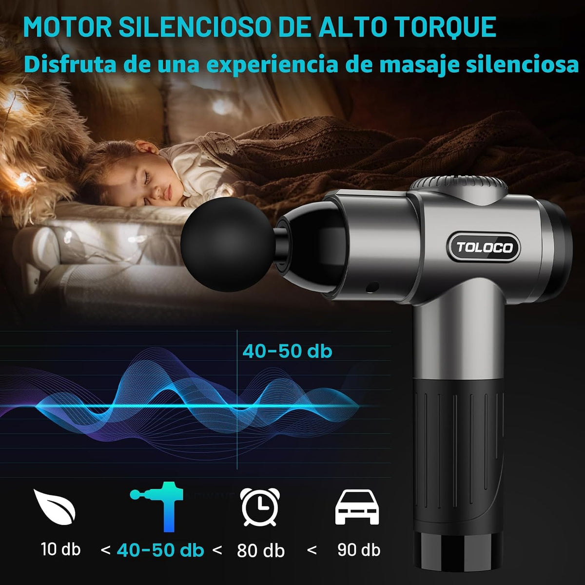 Pistola para masajes Toloco\u2013T11 Pro, de mano, para tejido musc...