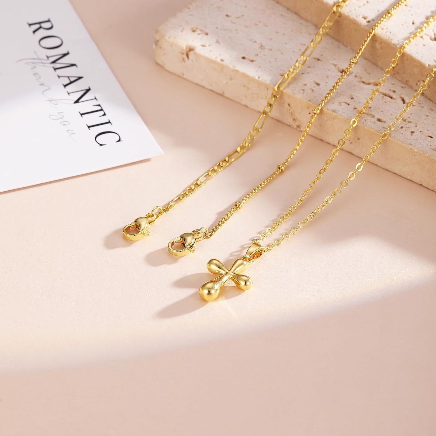 CAROVO Collar en capas de oro\/plata para mujer, chapado en oro\/pl...