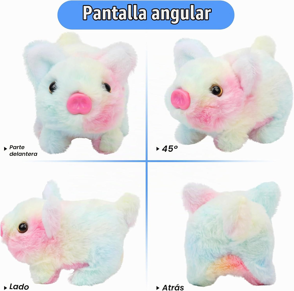 Hopearl - Cerdito caminante interactivo, cerdito electrónico de pel...