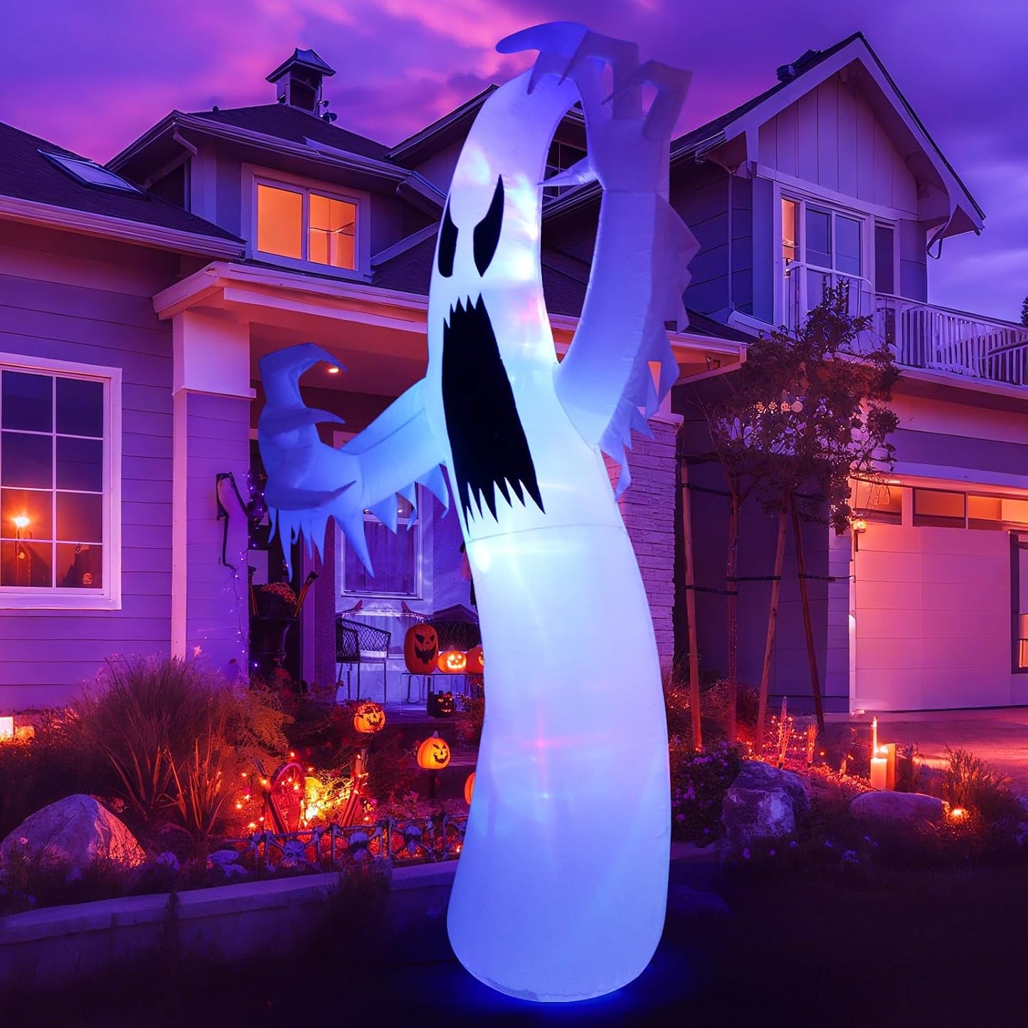 Sizonjoy Fantasma inflable gigante de Halloween de 12 pies, decorac...