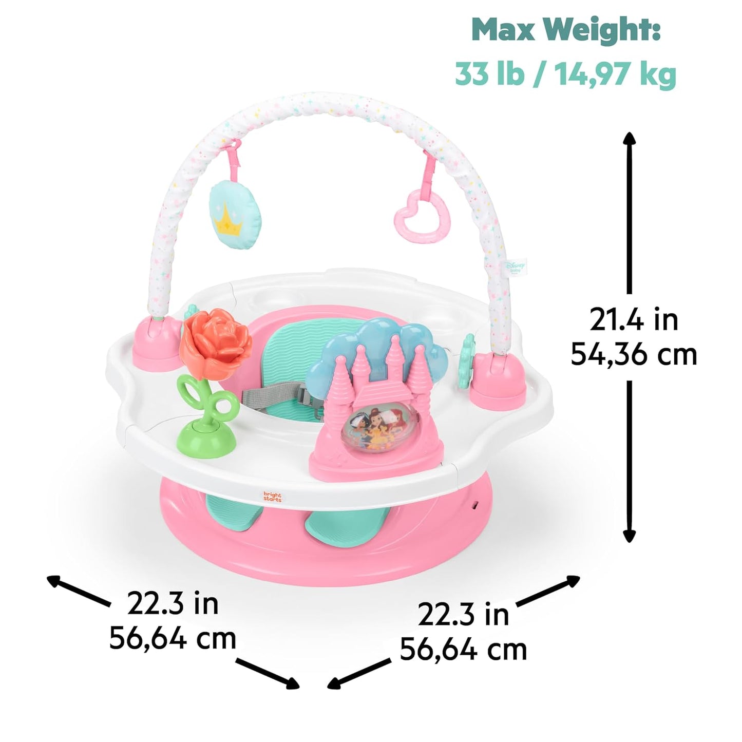 Bright Starts Disney Princess SuperSeat, divertido asiento de bebé...