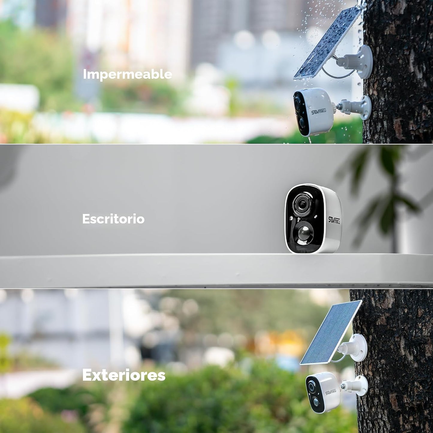 Vicohome 2CG6 Best 2K - Cámara de seguridad solar inalámbrica para...