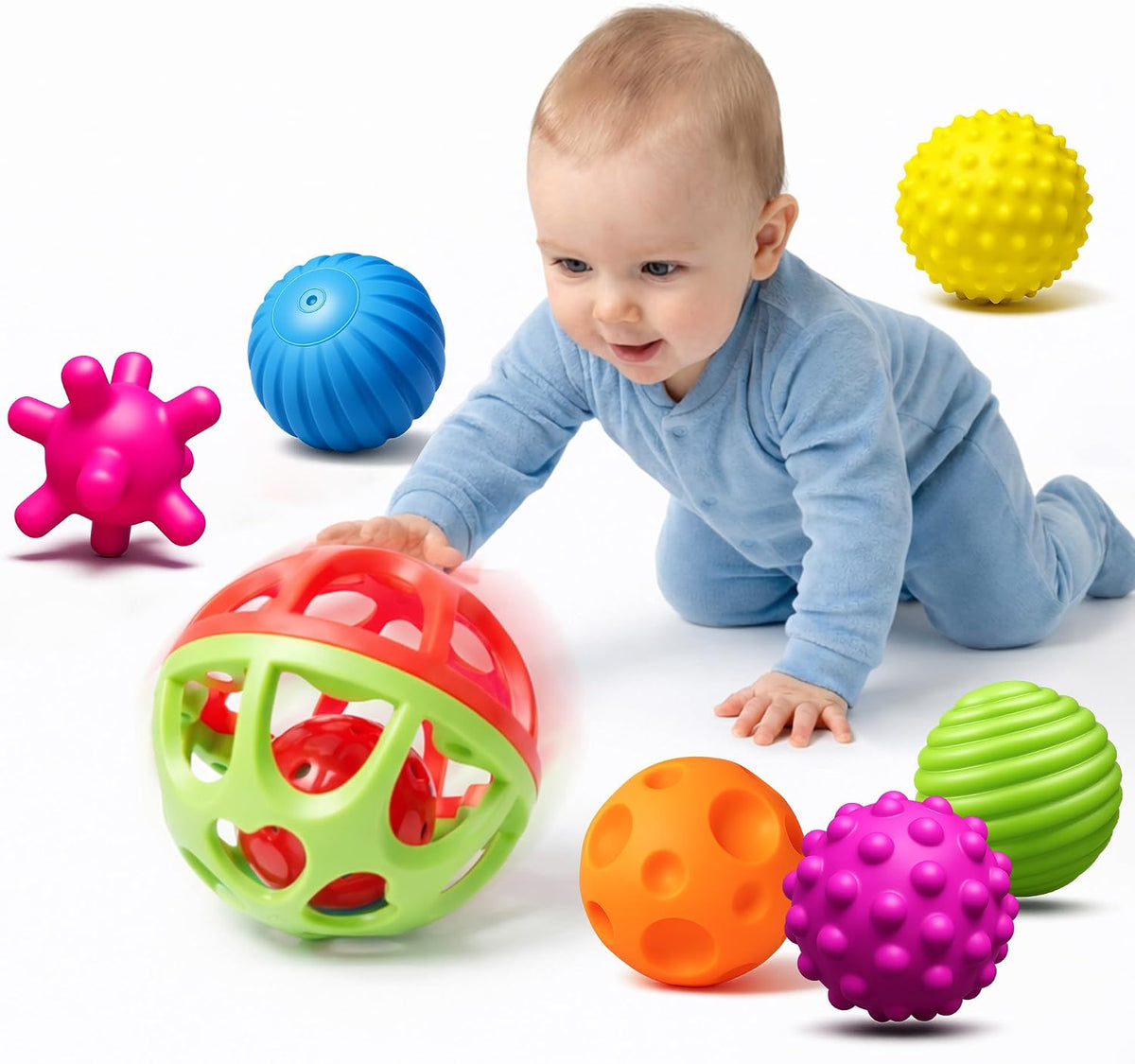 Juguetes Montessori ROHSCE - Bolas Sensoriales para Niños Pequeños,...