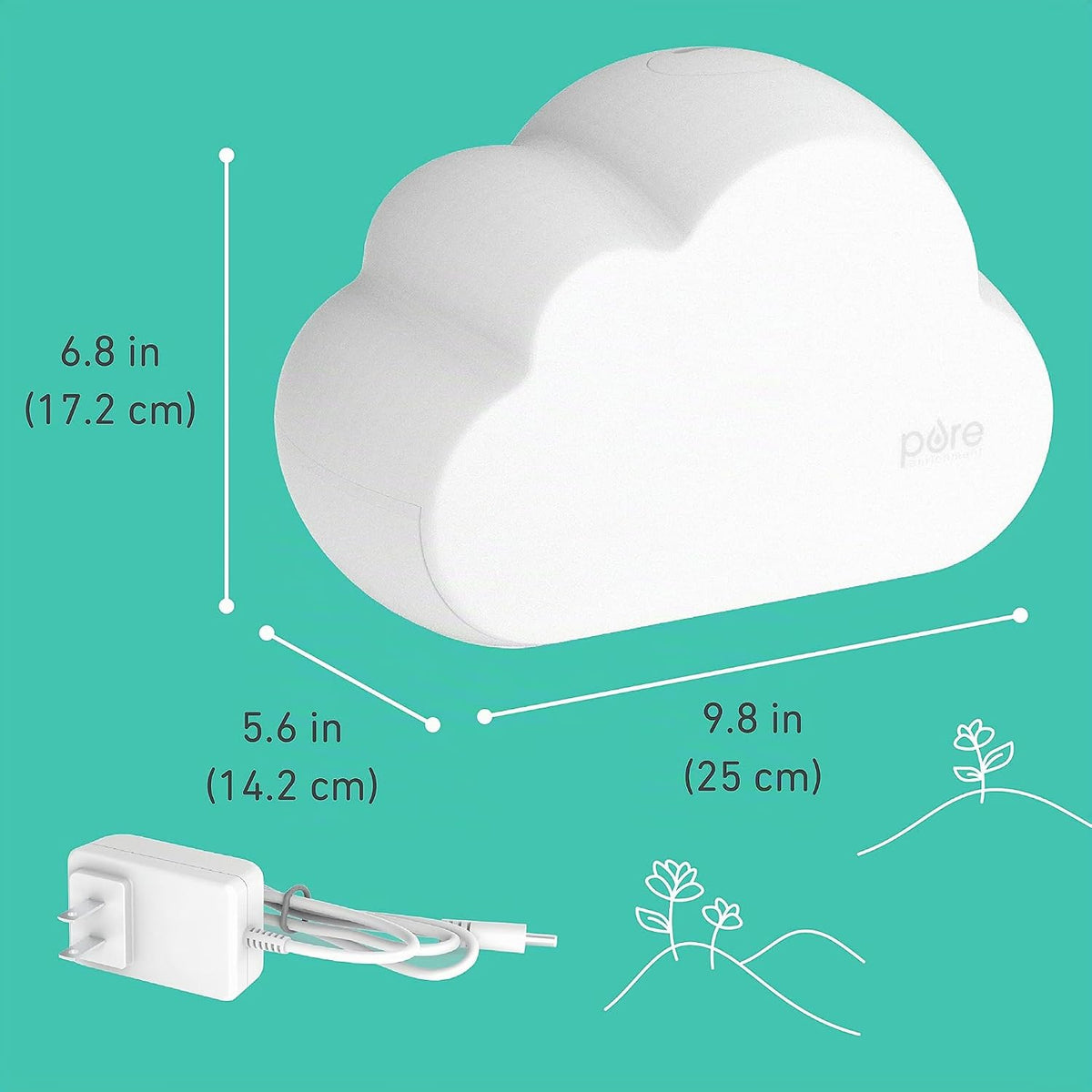 Pure Enrichment PureBaby Cloud - Humidificador ultrasónico de niebl...