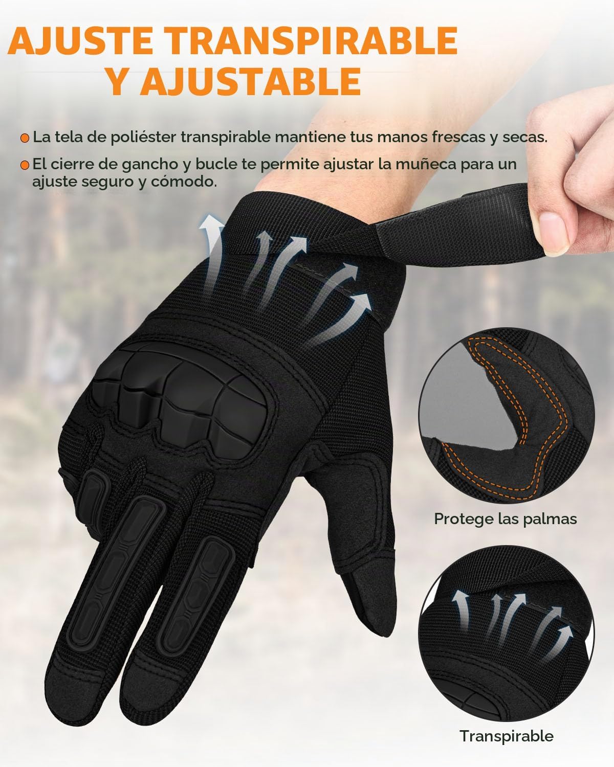 KUMGIM Guantes tácticos para hombres y mujeres, guantes de motocicl...