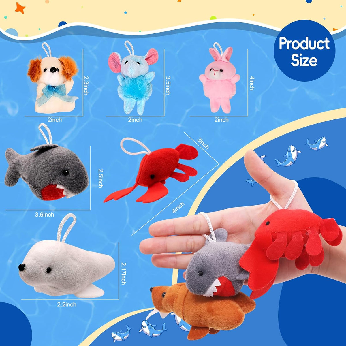 JoyRapt Paquete de 48 Animales de Peluche Pequeños Regalos a Granel...