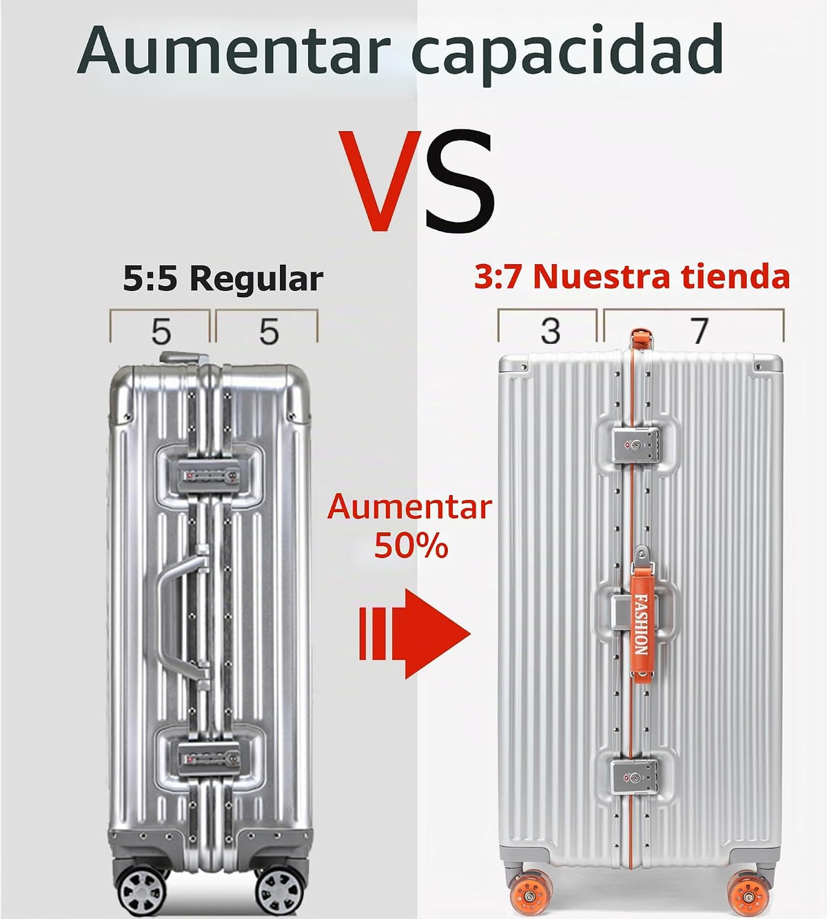 feilario Super grande capitán aluminio marco Hardside Spinner rueda...