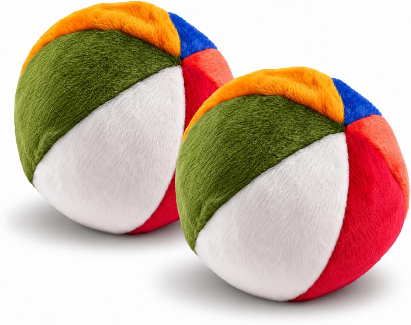 Fluff &amp; Tuff Pelota de playa de peluche para perros, paquete de...