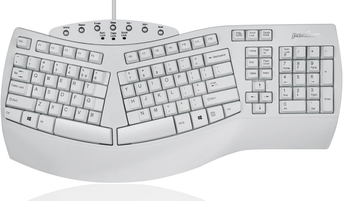 Perixx PERIBOARD-512W Periboard-512 - Teclado ergonómico dividido,...