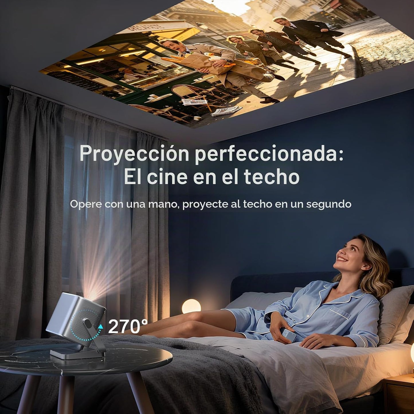 [4600 ANSI y ahora con Netflix] Proyector 4K con WiFi y Bluetooth,...