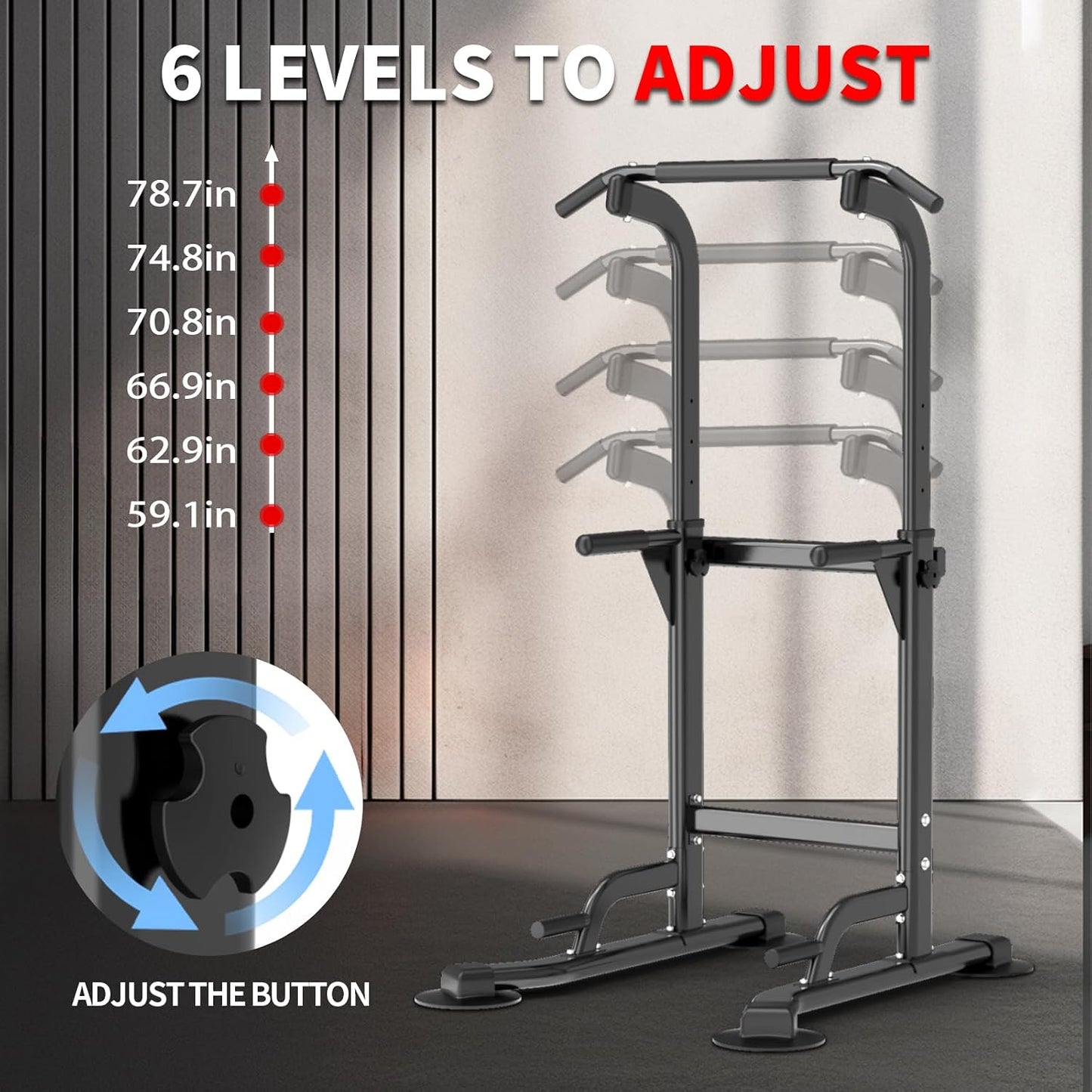 Z ZHICHI Pull-Up Dip Station Pull-Up Chin-Up Capacidad de peso 350LBS