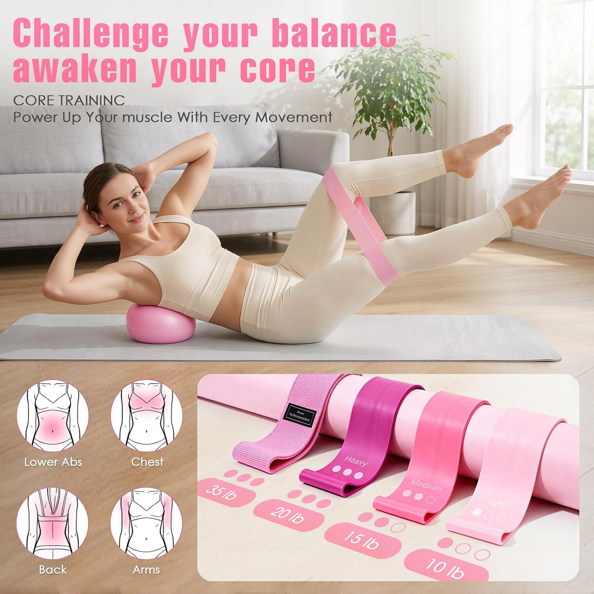 Kit de Pilates, Equipo de Pilates para Entrenamientos en casa, Kit...