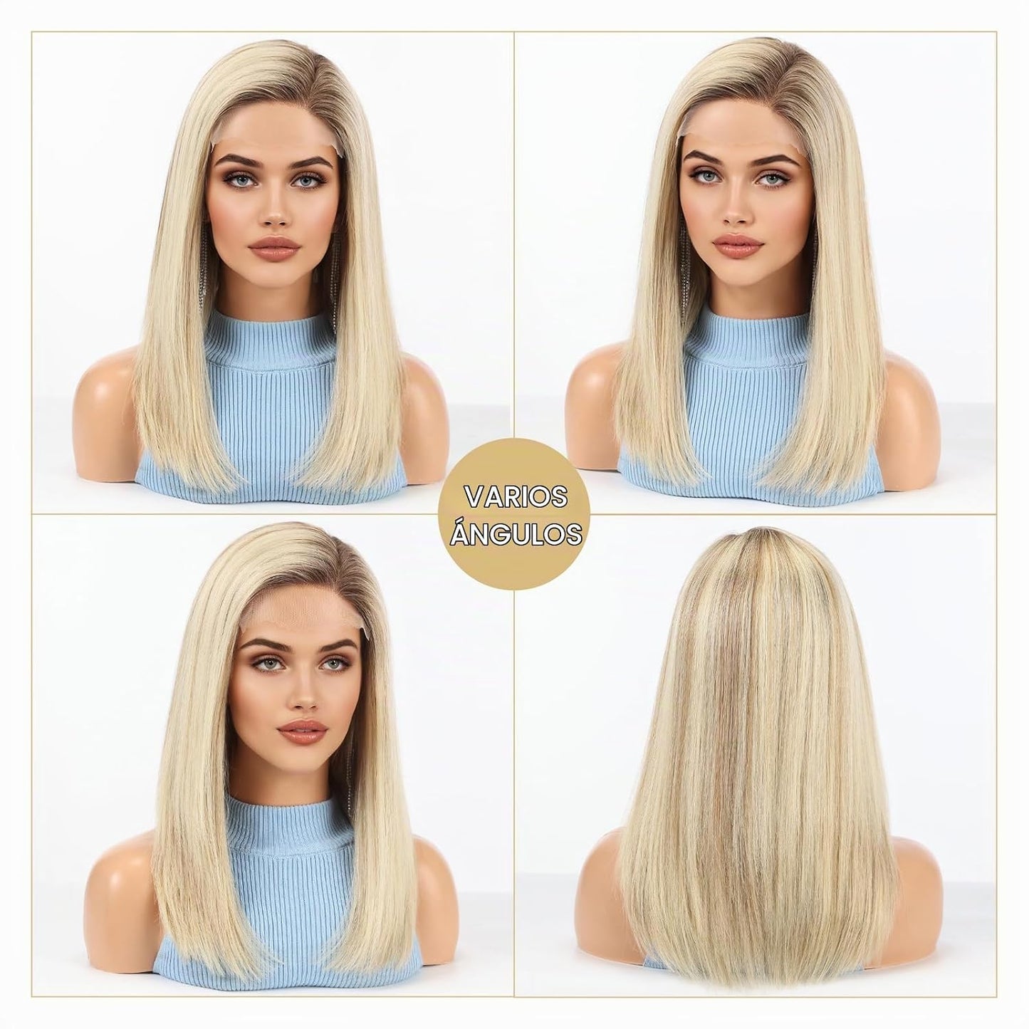 Wear but free KKU - Peluca de cabello humano 100% humano, pelucas d...