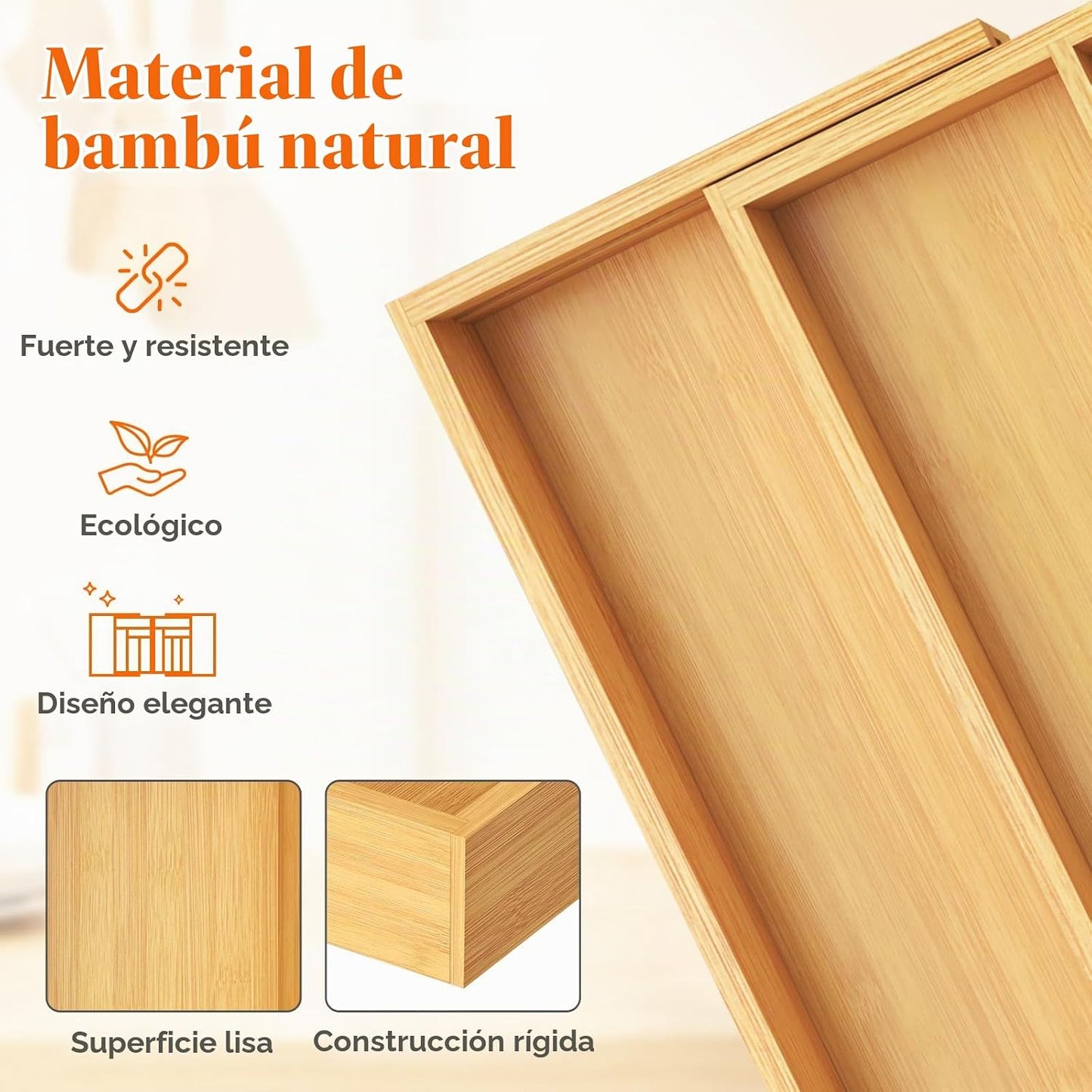 Lifewit Organizador de utensilios expandible para cajón de cocina,...