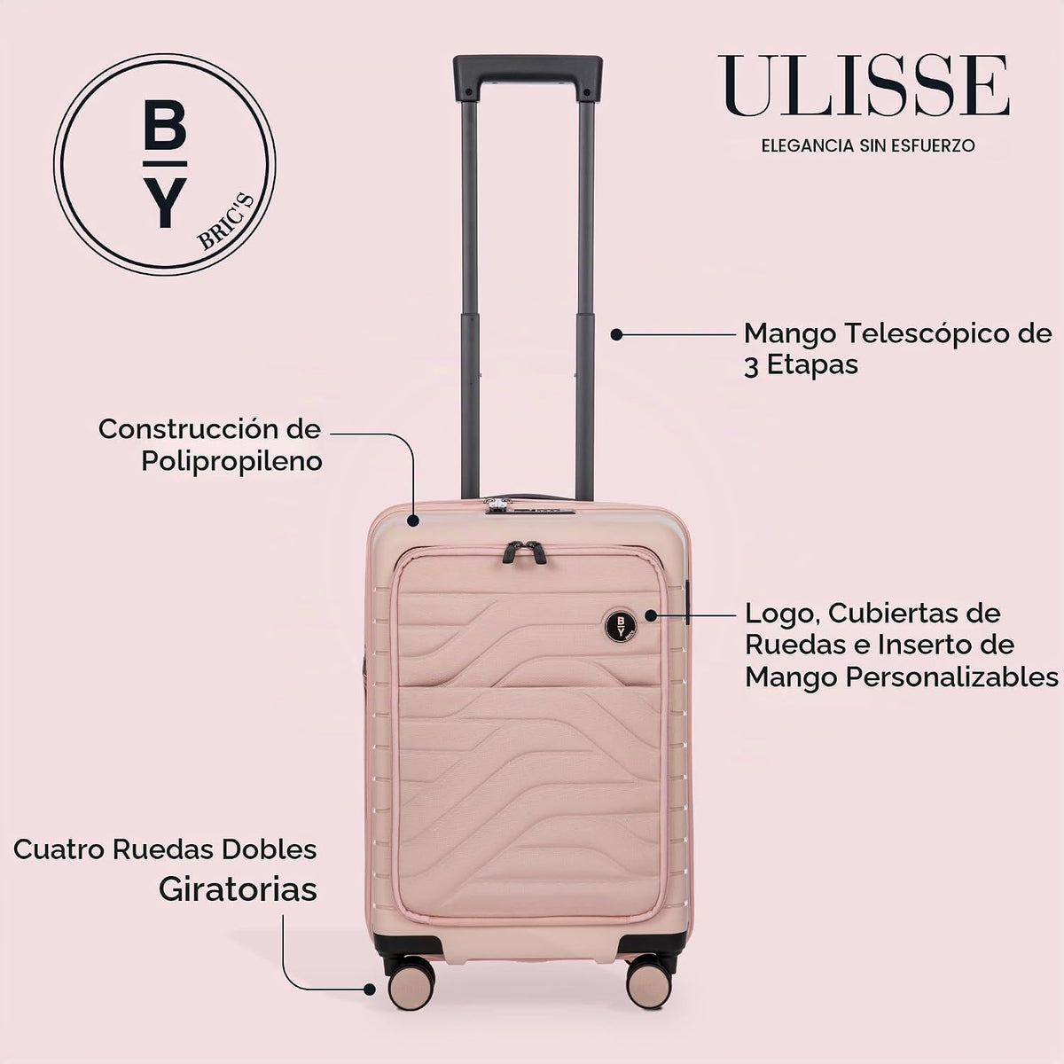Bric's B|Y Ulisse - Maleta de cabina con ruedas giratorias, equ...