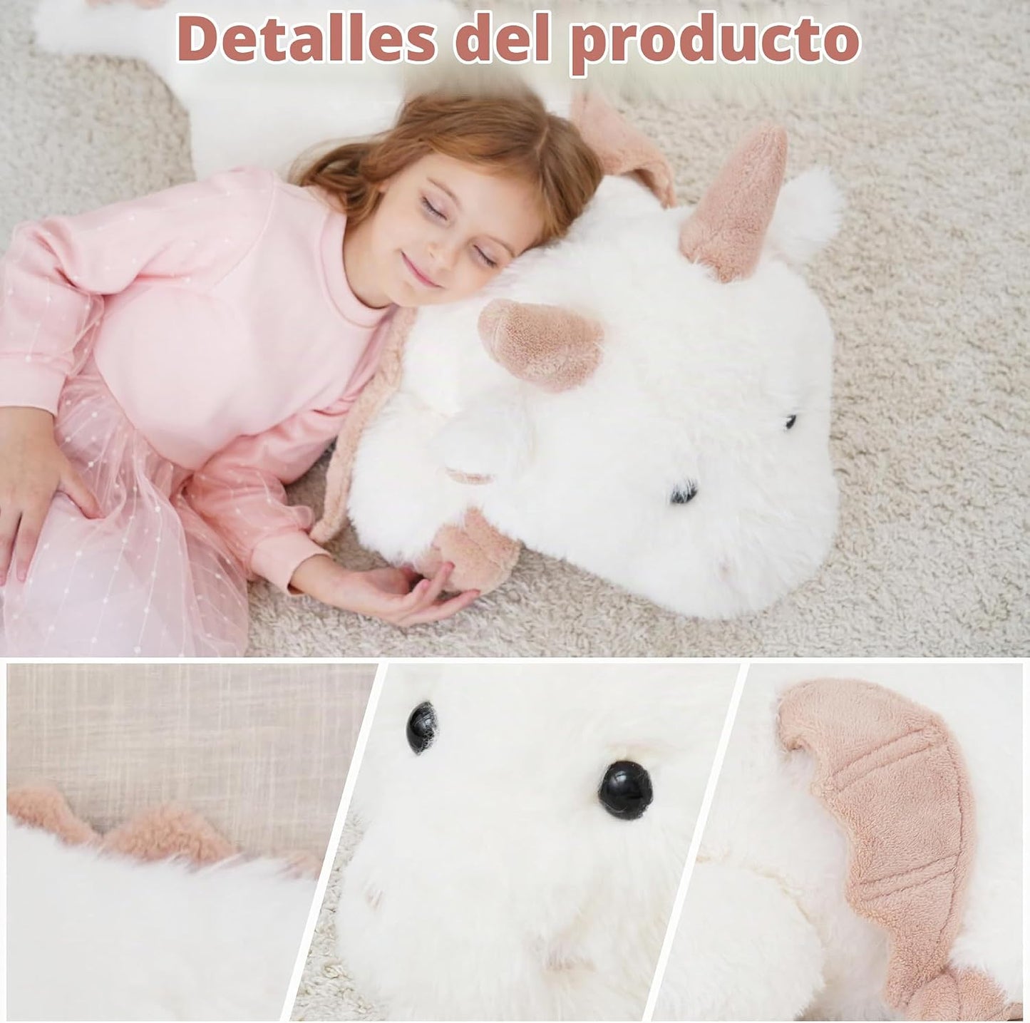 EEYQR Peluche de dragón gigante, juguete de peluche grande y suave,...
