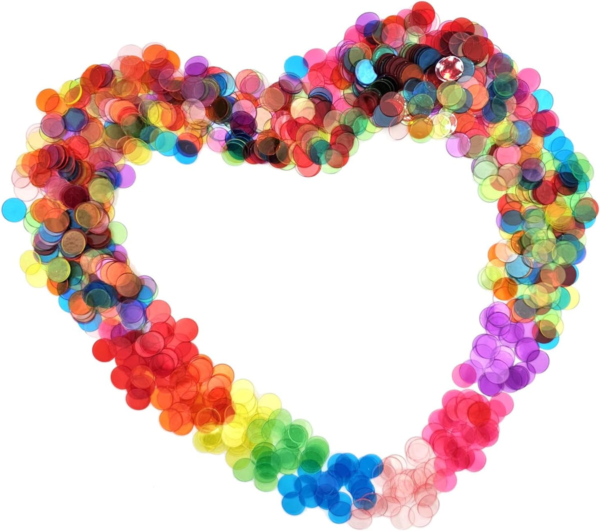 SUTIMSHE 1000 fichas de plástico transparentes de 8 colores para co...