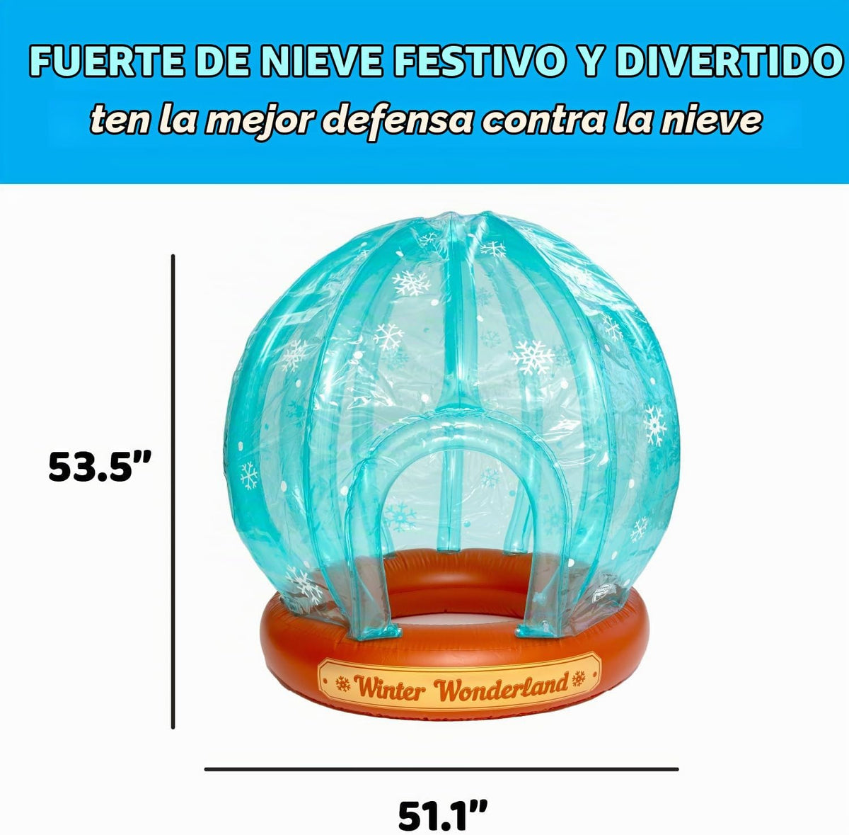 Globo de nieve inflable \u2013 Fuerte de nieve inflable con entrada...