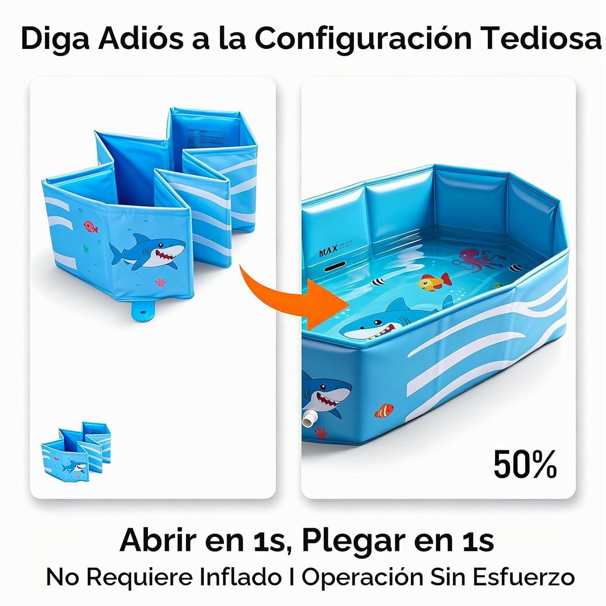 Bañera para niños pequeños, bañera portátil y plegable para niños