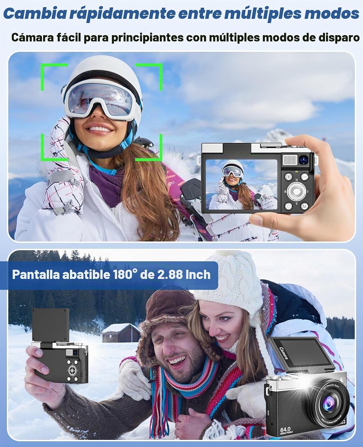 Nueva cámara digital 4K para fotografía y vlogging, cámaras de viaj...