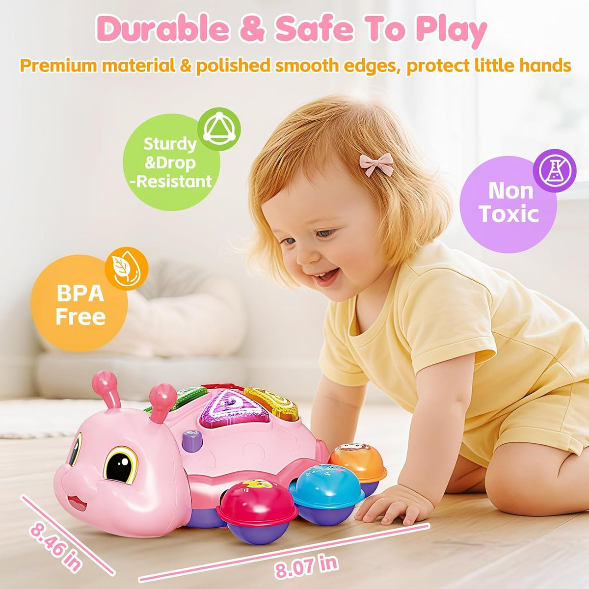 Juguetes para gatear bebés de 6 a 12 meses, juguetes musicales para...