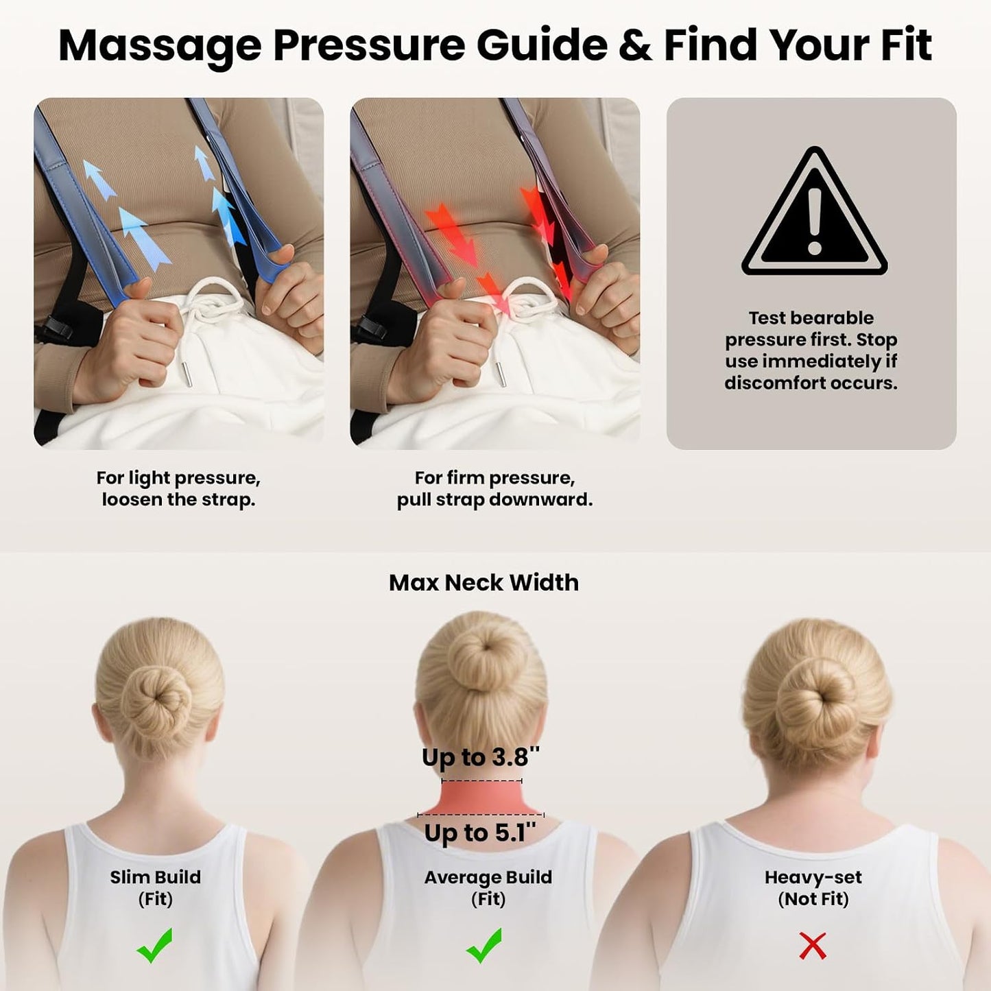 BOB AND BRAD iNeck Pro - Masajeador de cuello Shiatsu inalámbrico 4...