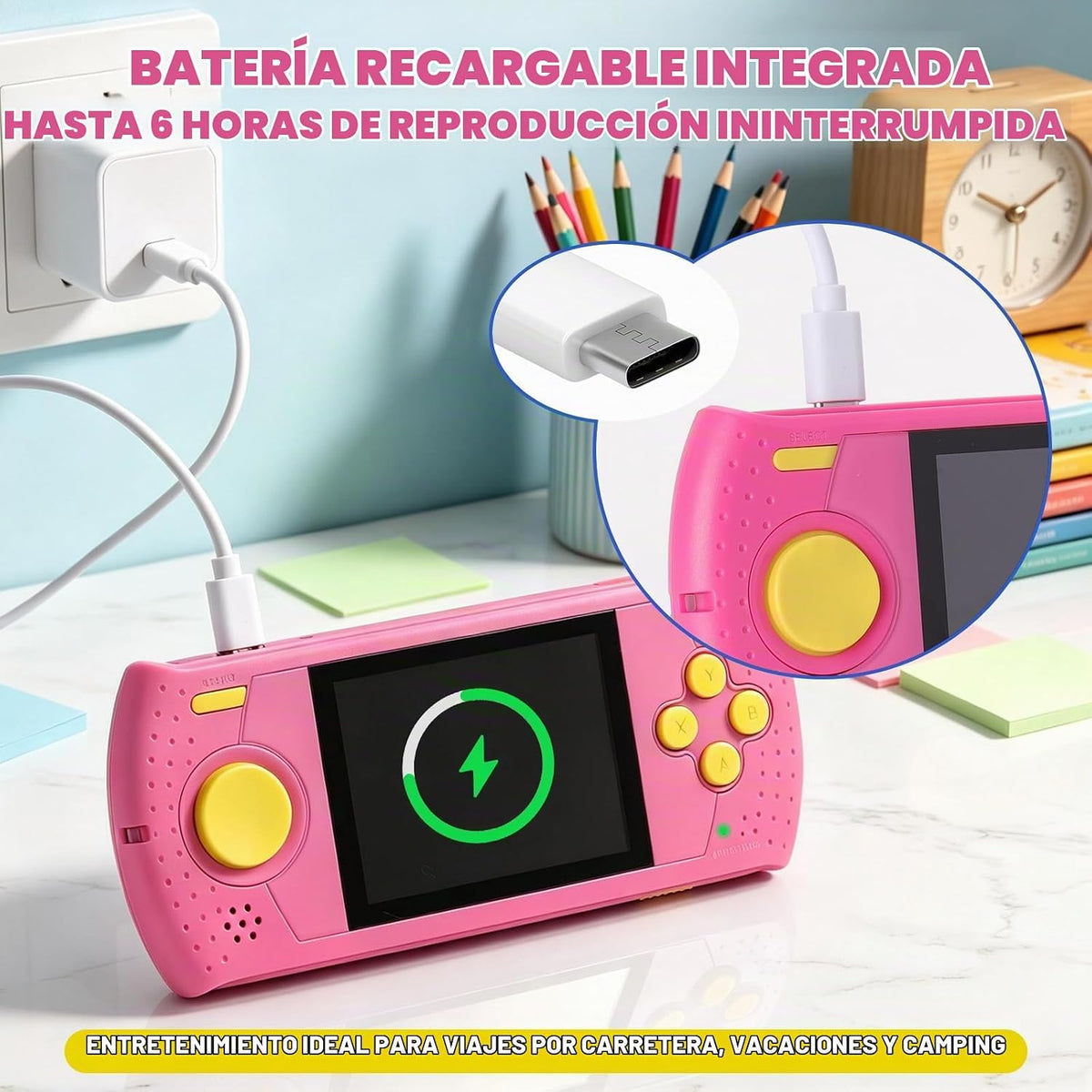 Juego de mano para niños, reproductor de videojuegos portátil con 2...