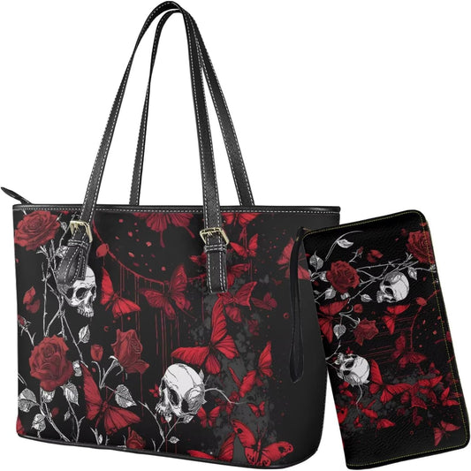 Finagallathe Juego de 2 bolsos para mujer, bolsa grande con cartera...