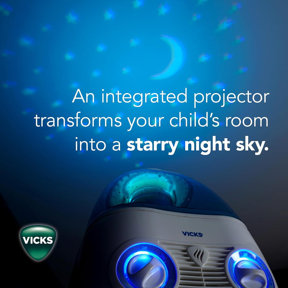 Vicks Humidificador de niebla fría filtrada Starry Night, habitacio...