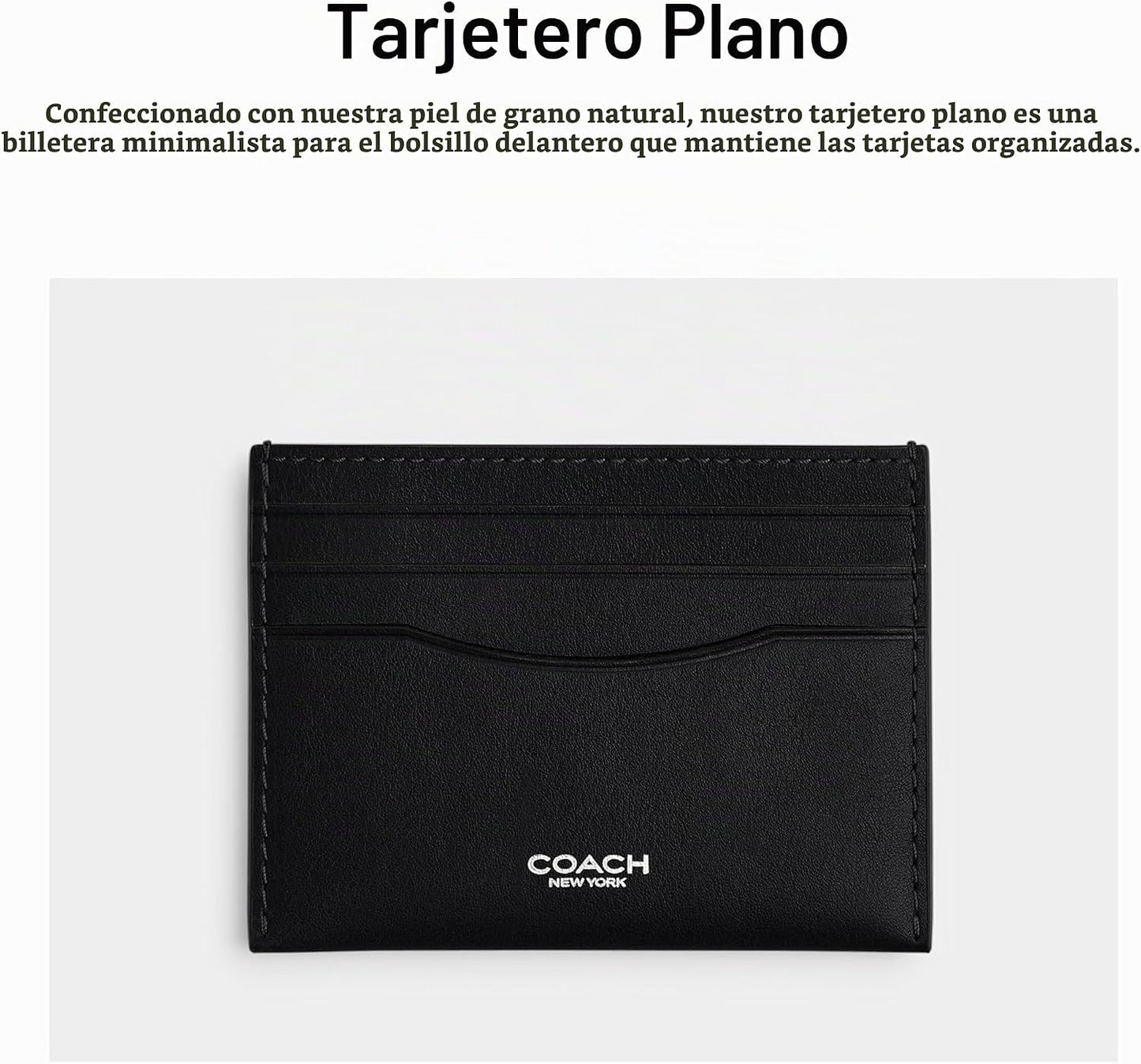 Bolso de mano Coach en cuero de grano natural, Negro, Talla única