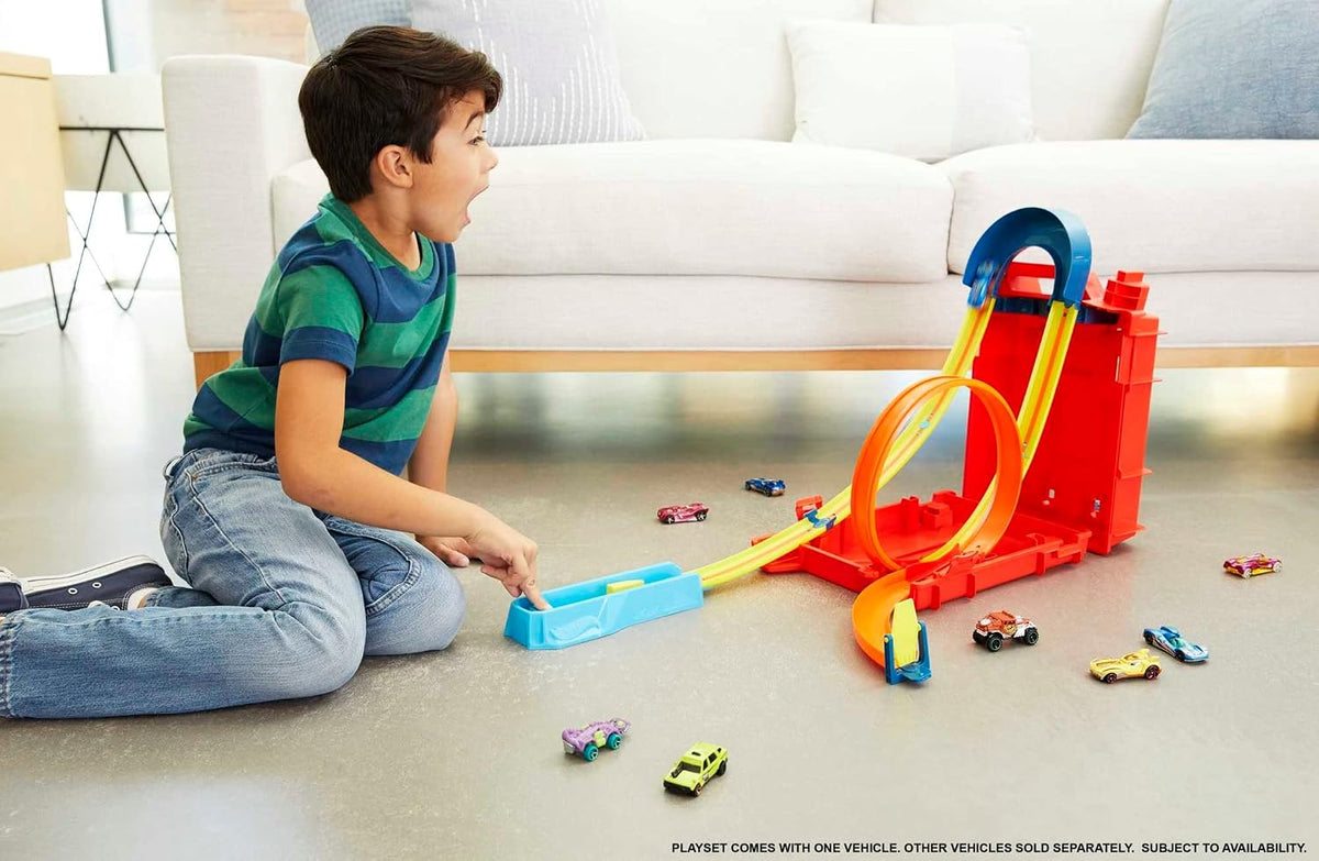 Conjunto de Juego Hot Wheels Track Builder de Juego Ilimitado Caja...