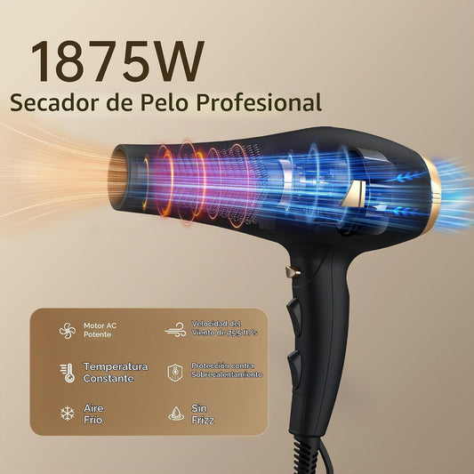 CONFU Secador de pelo profesional iónico - Secador de pelo con difu...