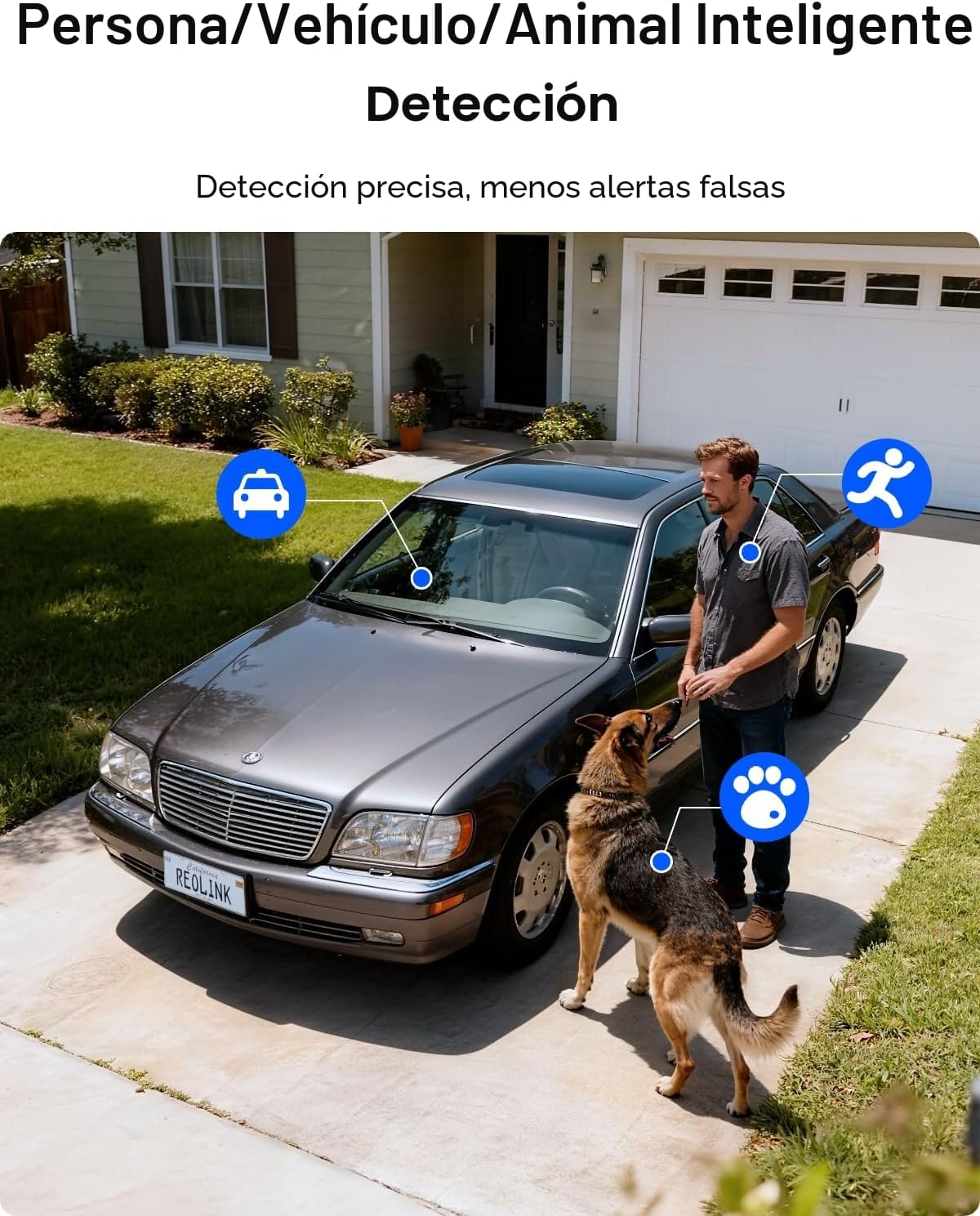 REOLINK Cámara de seguridad Lumus 2K 4MP para exteriores, cámara Wi...
