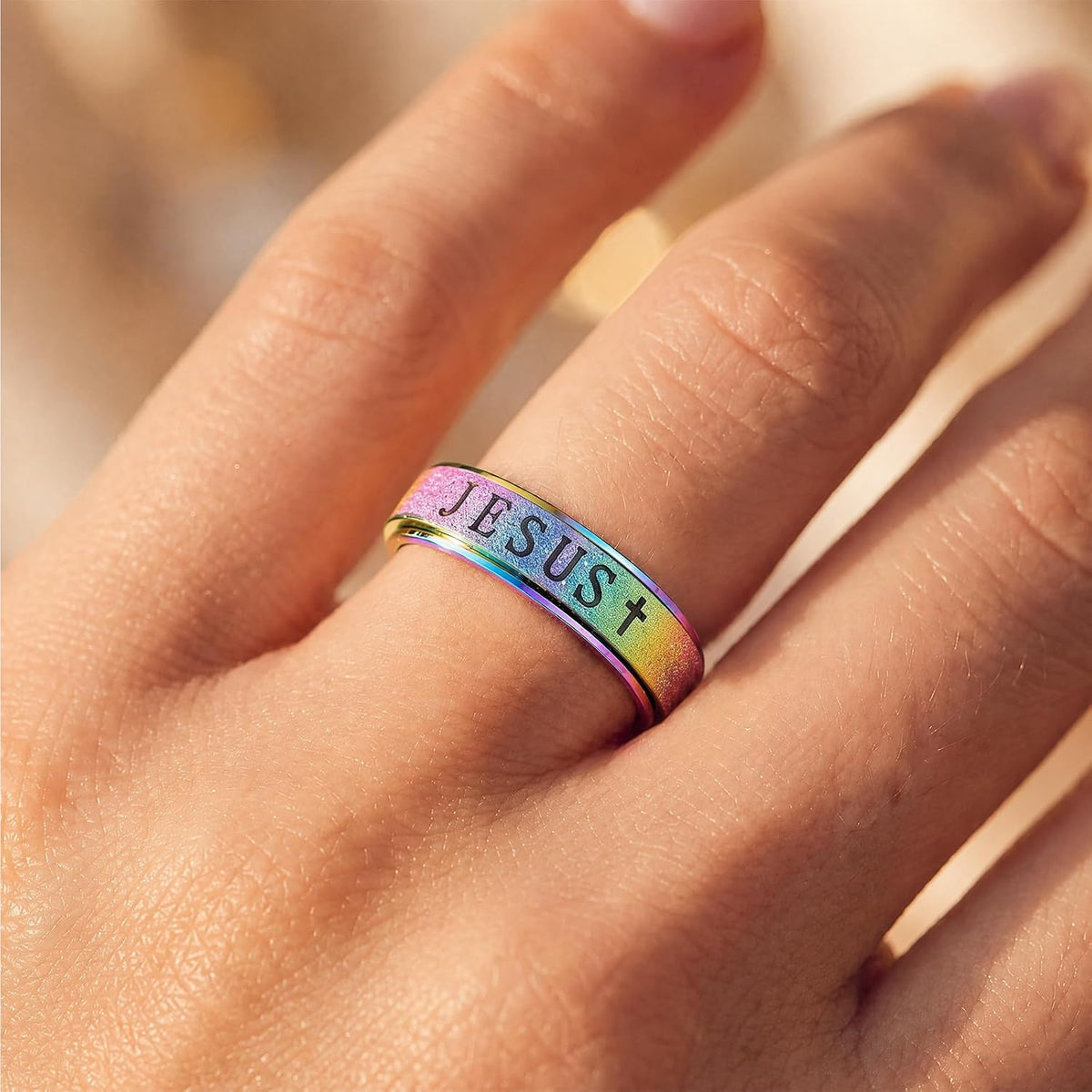 Anillo de ansiedad giratorio para mujeres: juguetes para jugar con...