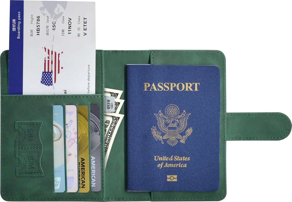 Soporte para pasaporte, funda para pasaporte con ranura para tarjet...