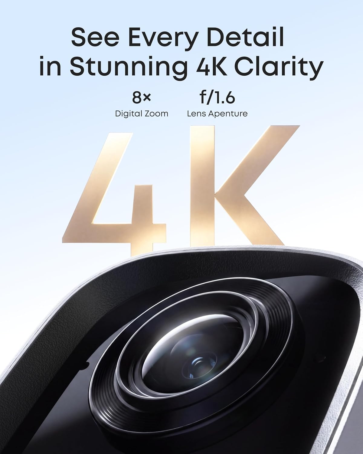 eufy Security eufyCam C37, cámara solar 4K, seguimiento automático...