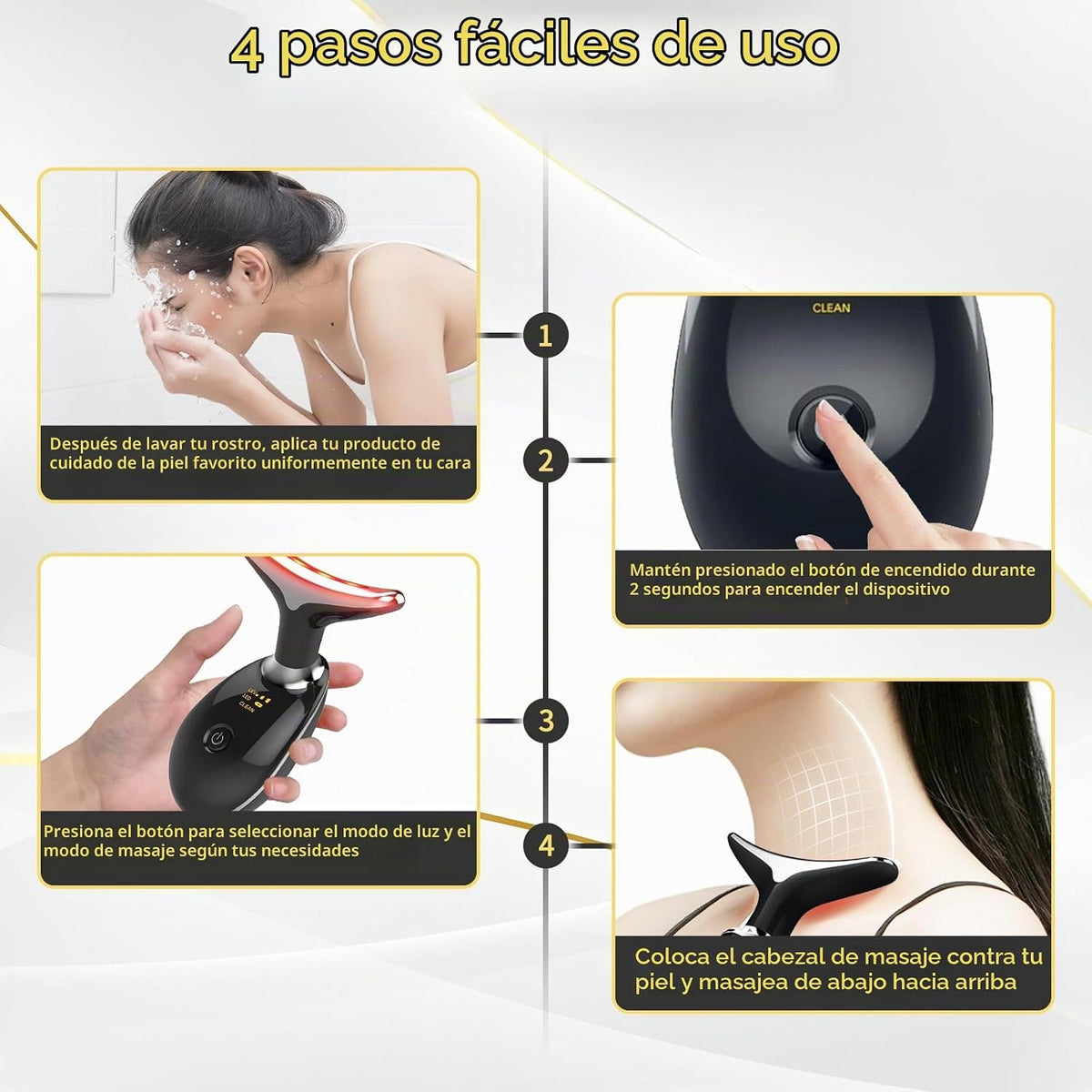 Dispositivo portátil de belleza facial, herramienta de masajeador f...