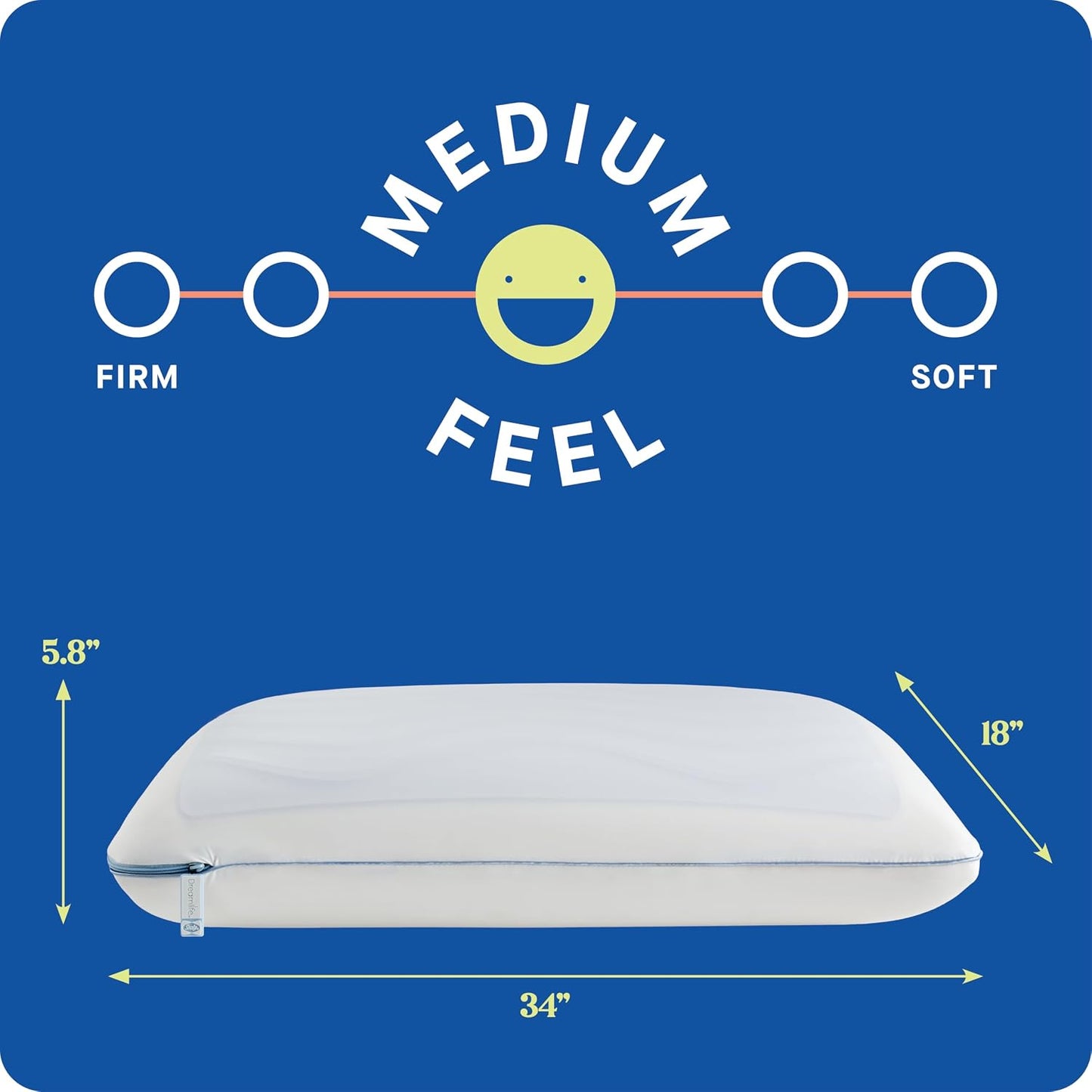 Sealy Dreamlife Almohada refrescante de espuma viscoelástica tamaño...